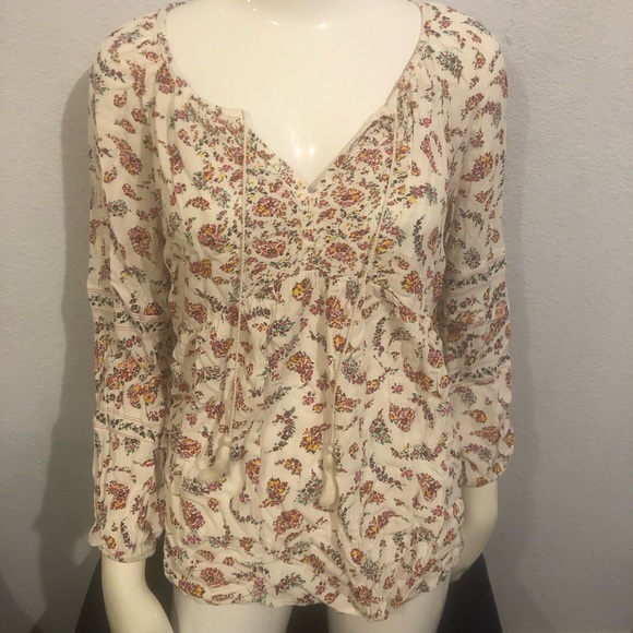Old Navy Floral Peasant Blouse - Picture 1 of 6